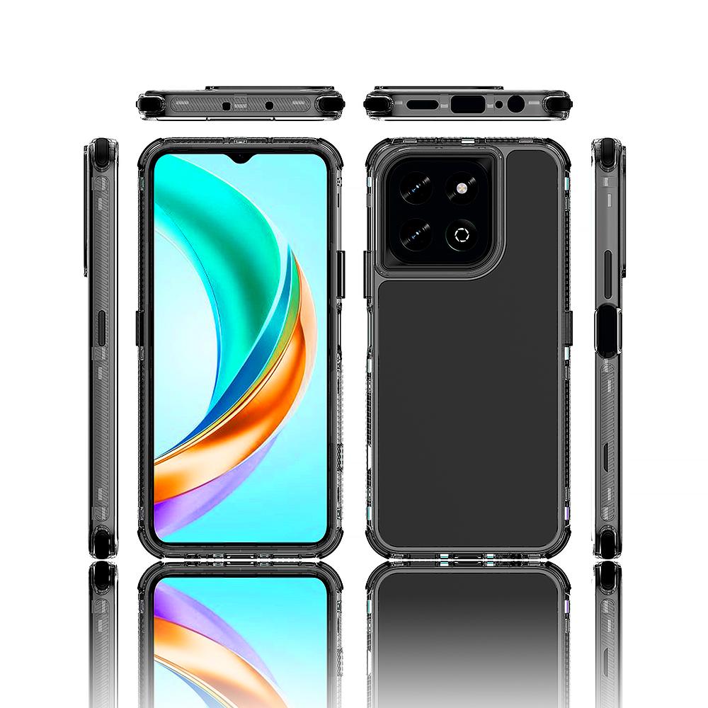 4 Colors Fit Honor X6B Phone Case, 3 In 1 Airbag Corners Shockproof Clear Bumper Protective Cover For Honor X6C