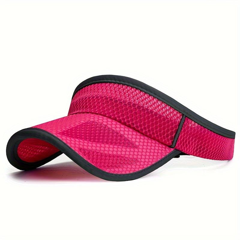 Women'S Lightweight Breathable Mesh Visor Hat with Extended Brim, Black, Casual Summer Style for Outdoor Activities, Sun Visor Hat