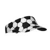 Soccer Ball Sports Sun Visor Hats Unisex Adjustable Lightweight Packable Cooling Empty Top Visor Hat for Football Golf Tennis