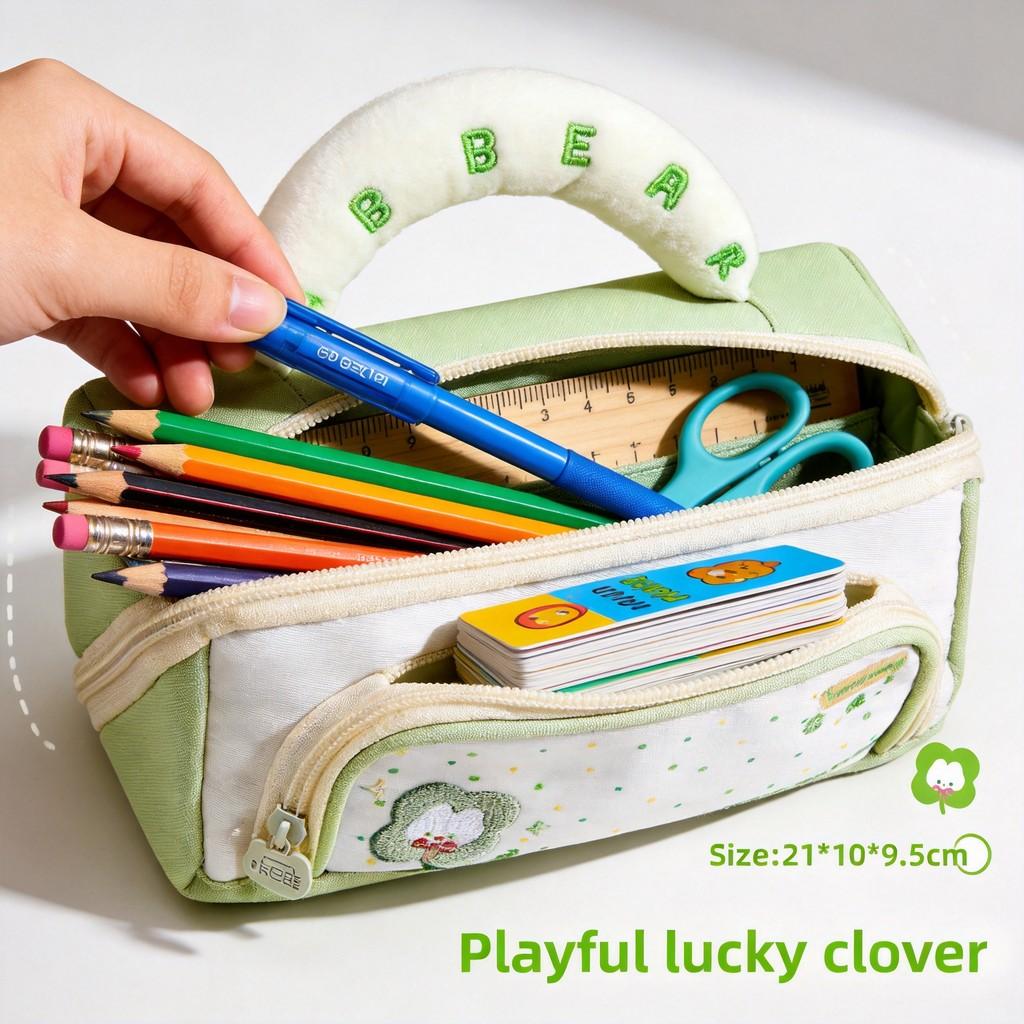Large Capacity Multilayer Water Resistant Pencil Case For Students And Office Use