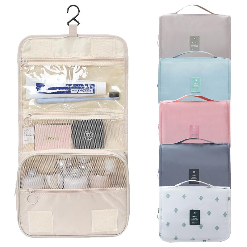 Makeup Storage Expandable Bag Hanging Large Capacity Travel Pouch Wash Organizer