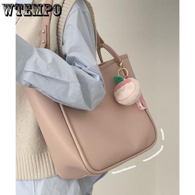 Women's Handbag Student Class Large-capacity Bag Solid Color Tote Bag Handheld Commuter Bag Underarm Bag