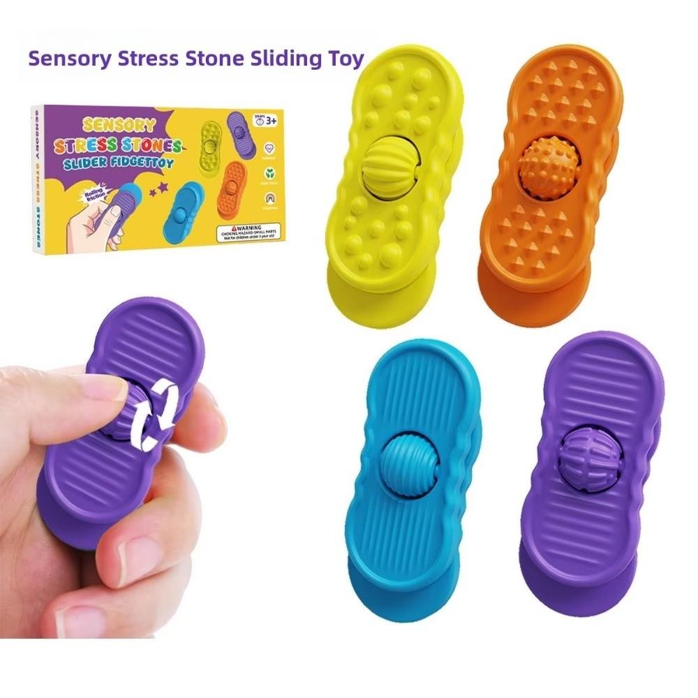 Silicone Sensory Fidget Toys Sliding Fidgeting Toys Sensory Stone Toy Suitable for Children Teens