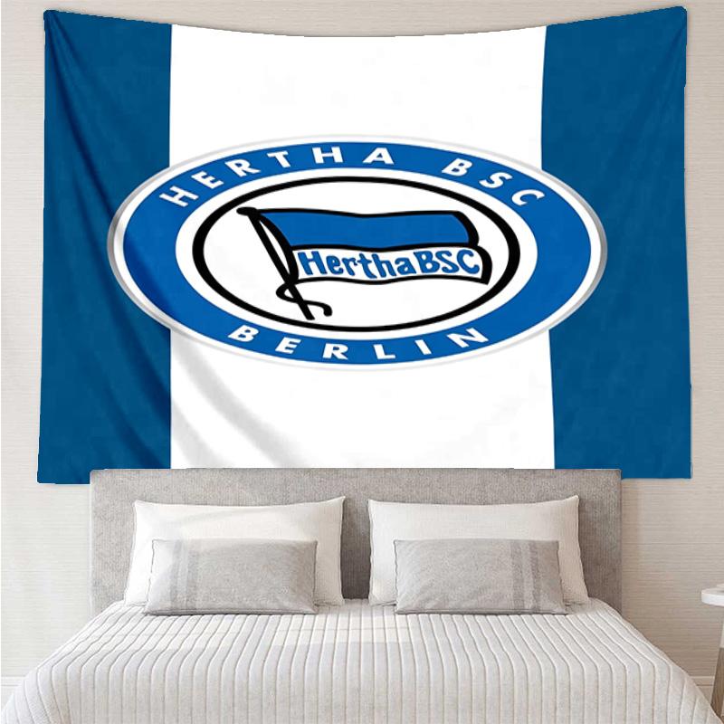 Hertha Bsc Berlin Crest Tapestry Room Decoration Wall Hanging for Living Room Bedroom, dormitory, Birthday and Christmas gifts