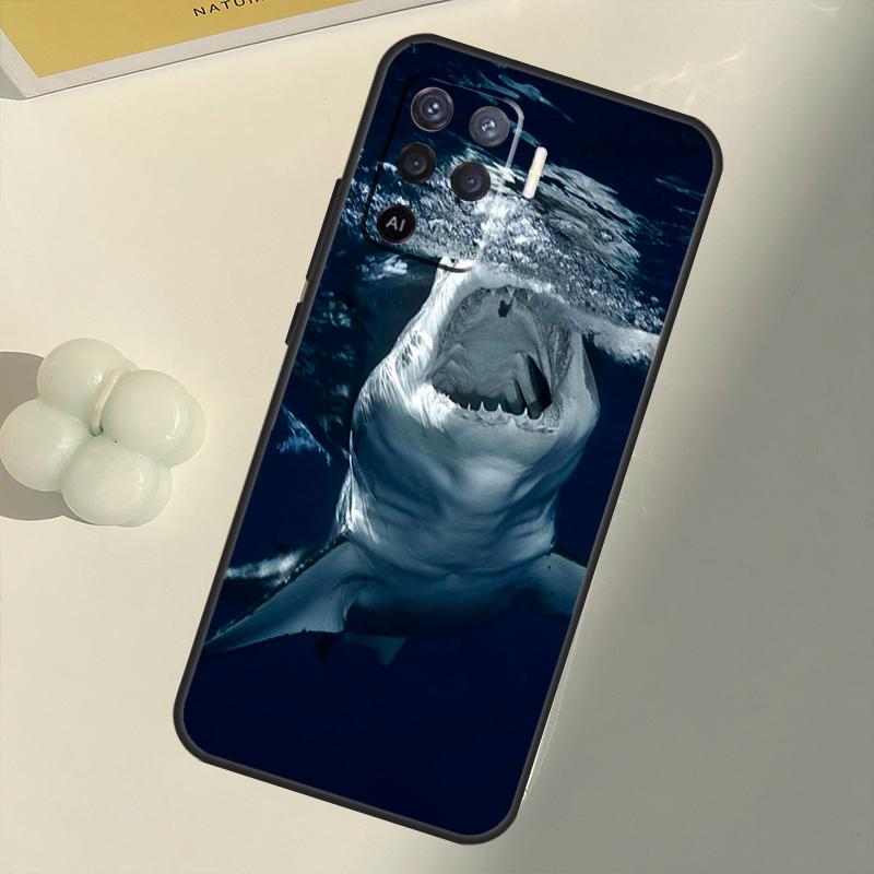 Ferocious Shark Animal Case For OPPO A15 A74 A54 A94 A52 A72 A31 A53 A53S A5 A9 2020 A3S A5S A83 A91 A93 Cover
