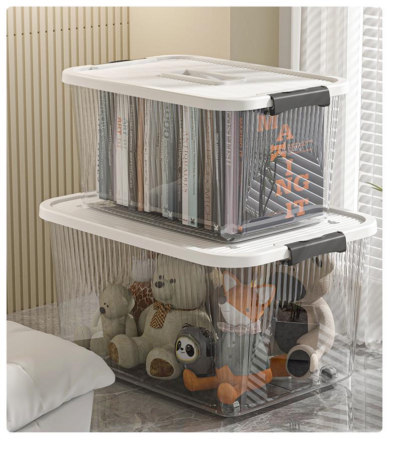 Extra Large Transparent High-Grade Plastic Storage Box for Home