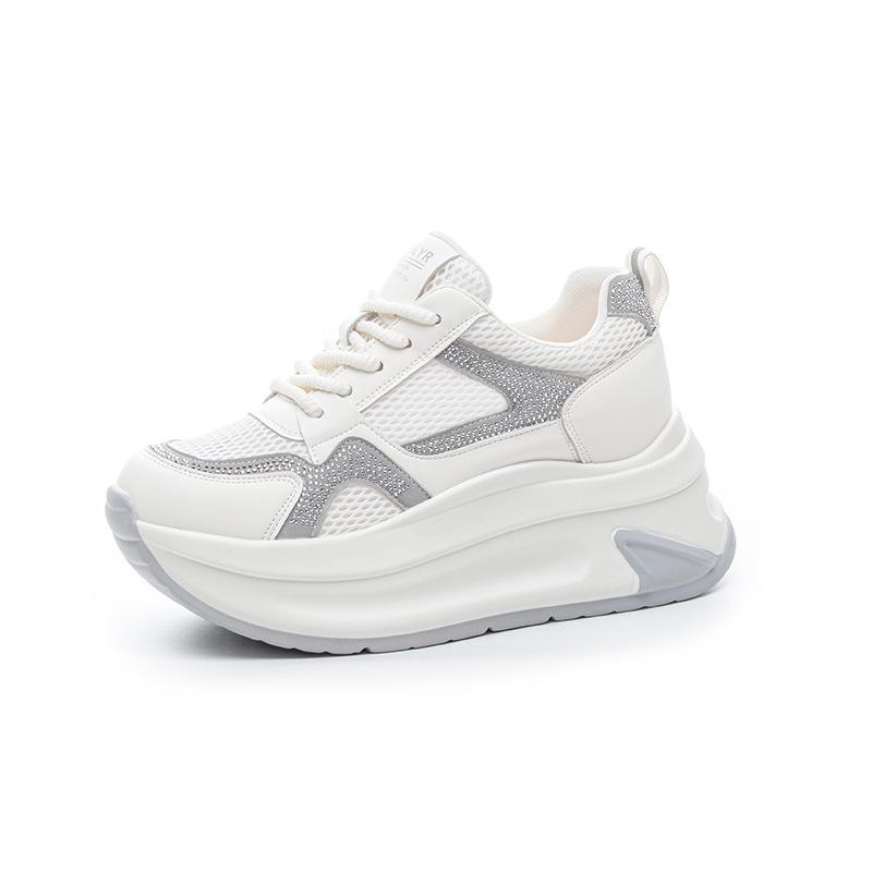 

Thick-soled height-increasing small women s shoes summer new mesh casual versatile light shoes women 40 сірий колір