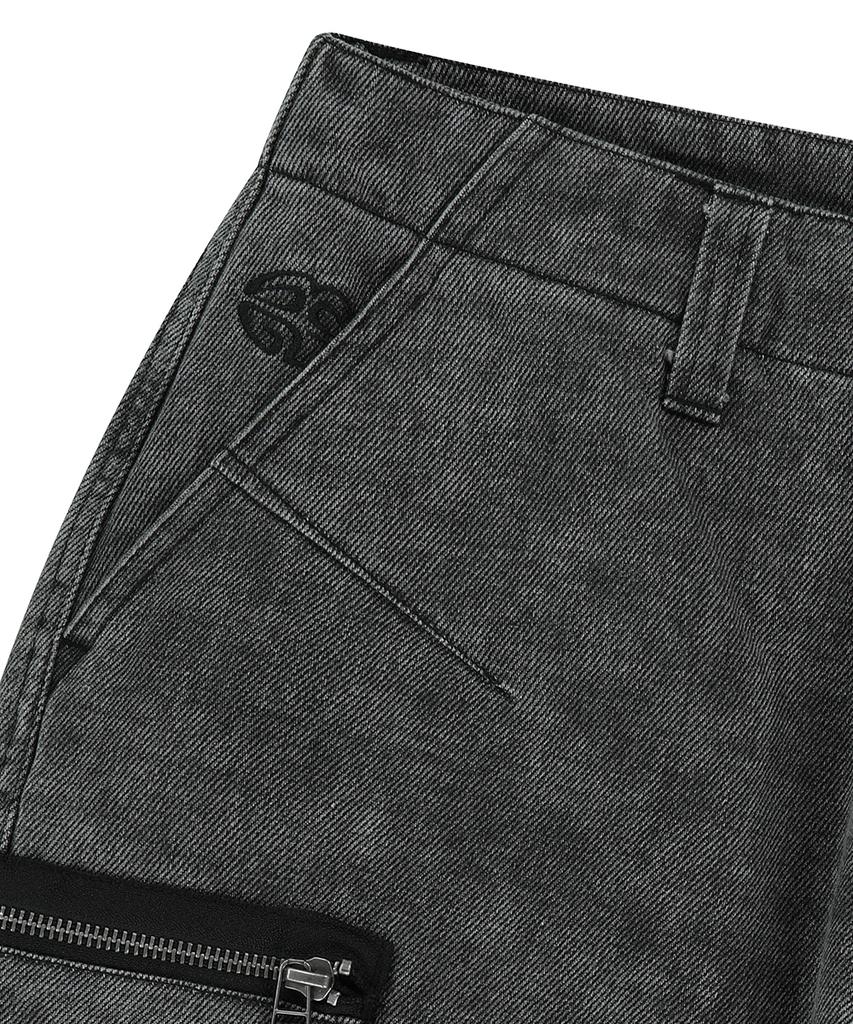 MAHAGRID Washed Utility Pant Charcoal(Mg2Fsmd121A)
