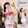 Sex underwear sexy neck word shoulder tube top velvet hip skirt christmas dress halloween 1099