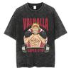 VINLAND SAGA Manga T Shirt For Men Women Tshirt Washed Cotton T-shirt Clothing Summer Short Sleeve O-Neck Tees Streetwear