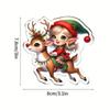New Christmas Style Cute Girl Ornament: Acrylic Car Decoration & Backpack Pendant