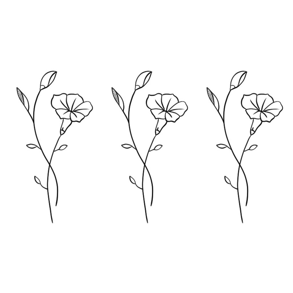 High-End Small Fresh Color Beautiful English Flower Hand Collarbone Simulation Flower Tattoo Sticker
