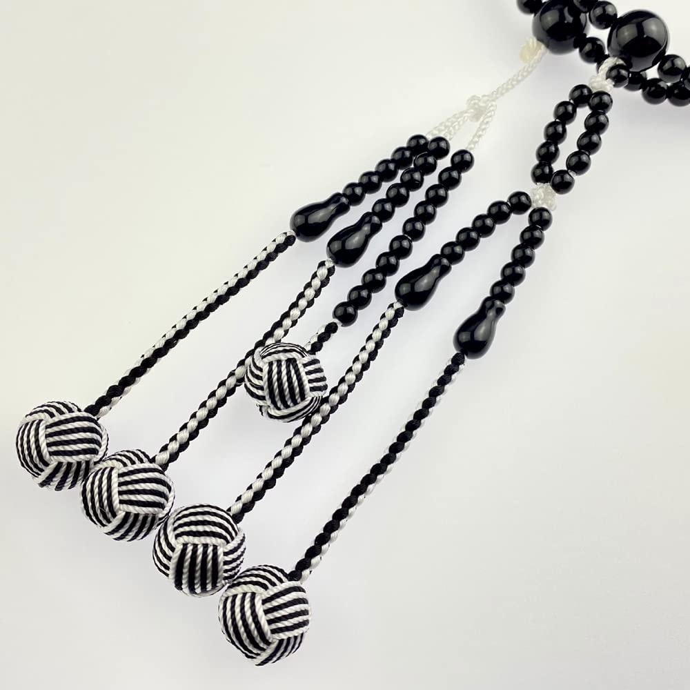 Myorenka Soka Gakkai Prayer Beads Black and Red PC Shaku Medium Juzu Beads and Juzu Case Set with Odamaki Bonten SGI Prayer Shaku 0 Beads with (Juzu)