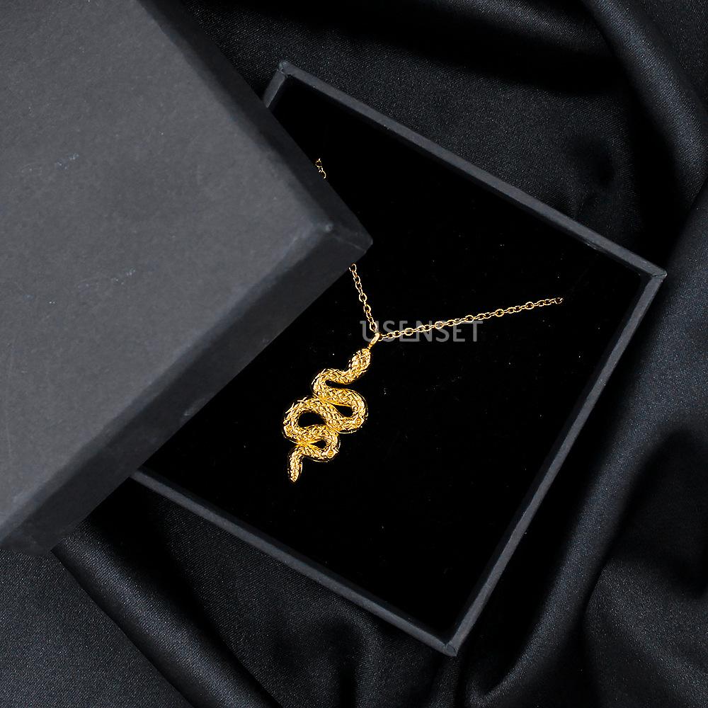Stainless Steel Snake Pendant Choker - Hip Hop Punk Fashion Necklace