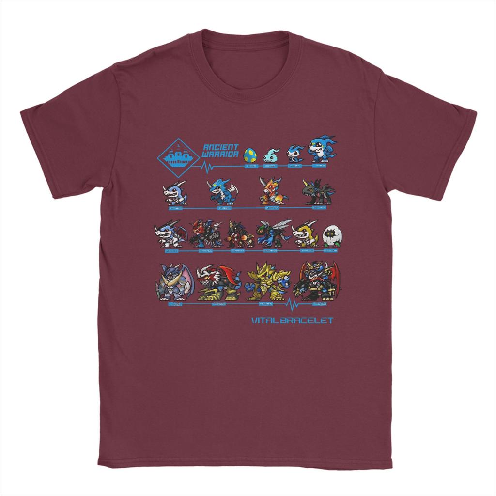 Digimon Vital Bracelet Alter Krieger T-Shirt Herren Damen Freizeit Reines Baumwoll-T-Shirt Rundhals Kurzarm T-Shirt Geschenk Kleidung