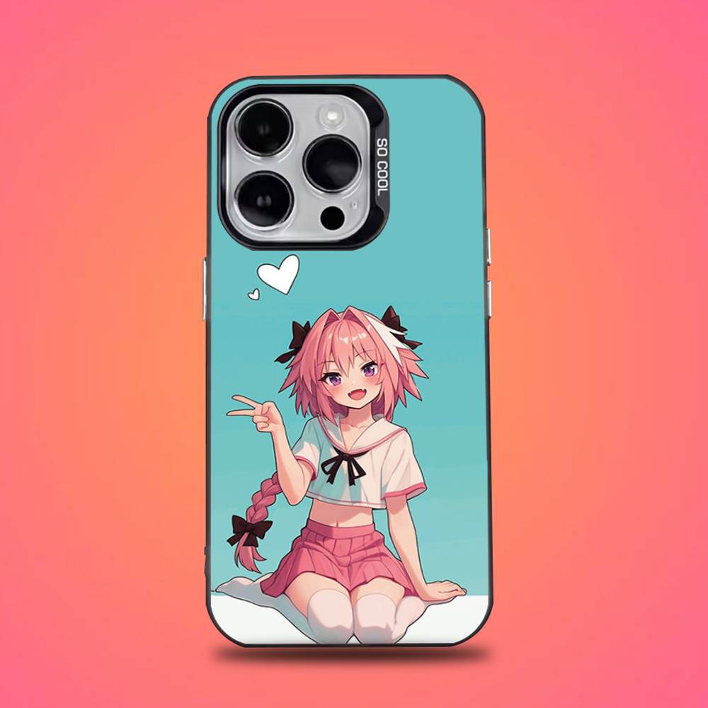 Fate Apocrypha Astolfo Handyhülle Für iPhone 16,15,14,13,12,11,Pro,Max,Plus,Mini,XS,SE Anti-Fall Schwarzer Mattes Hartes Bumper