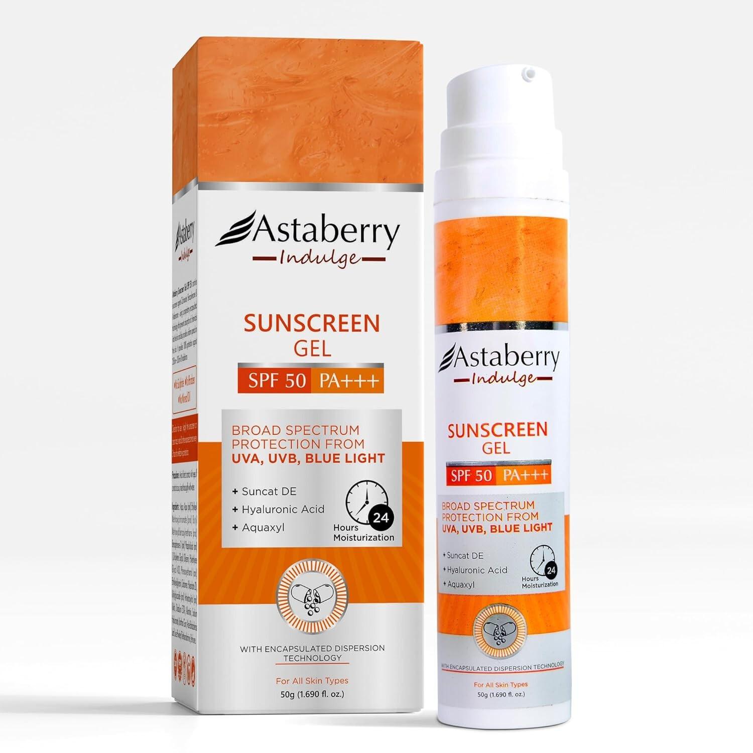 

@ ASTABERRY Indulge Sunscreen Gel Suitable SPF 50 PA+++ 50G