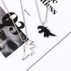 Cartoon Dinosaur Black Chokers Couple Necklaces Dinosaur Necklace Korean Style Clavicle Chains
