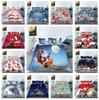 3D Luxury New Year Bedding Set New Year Atmosphere Decoration Single/Double Bed AU/EU/DE New Year Room Zippered Bedroom Decoration