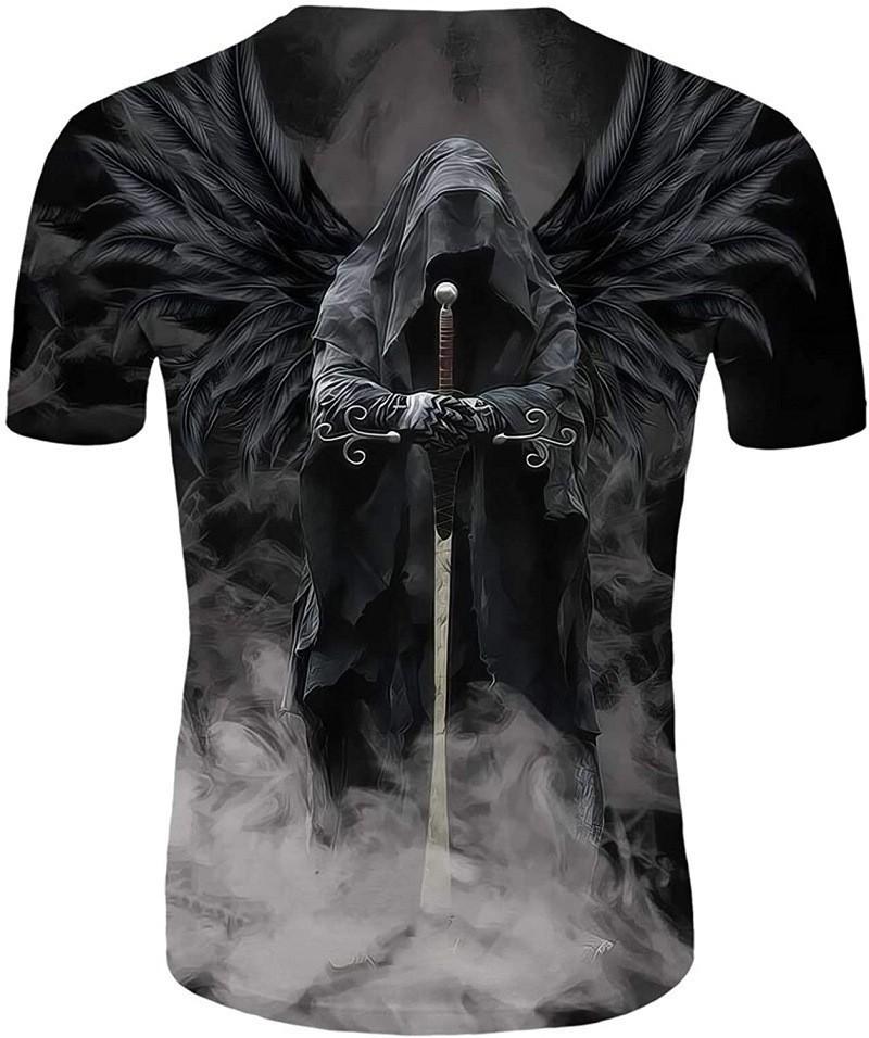 Summer Fashion Men And Women Horror Skull 3D Printed O-Neck Short Sleeve Personality Trend Casual Kids T-shirt Oversized Tops