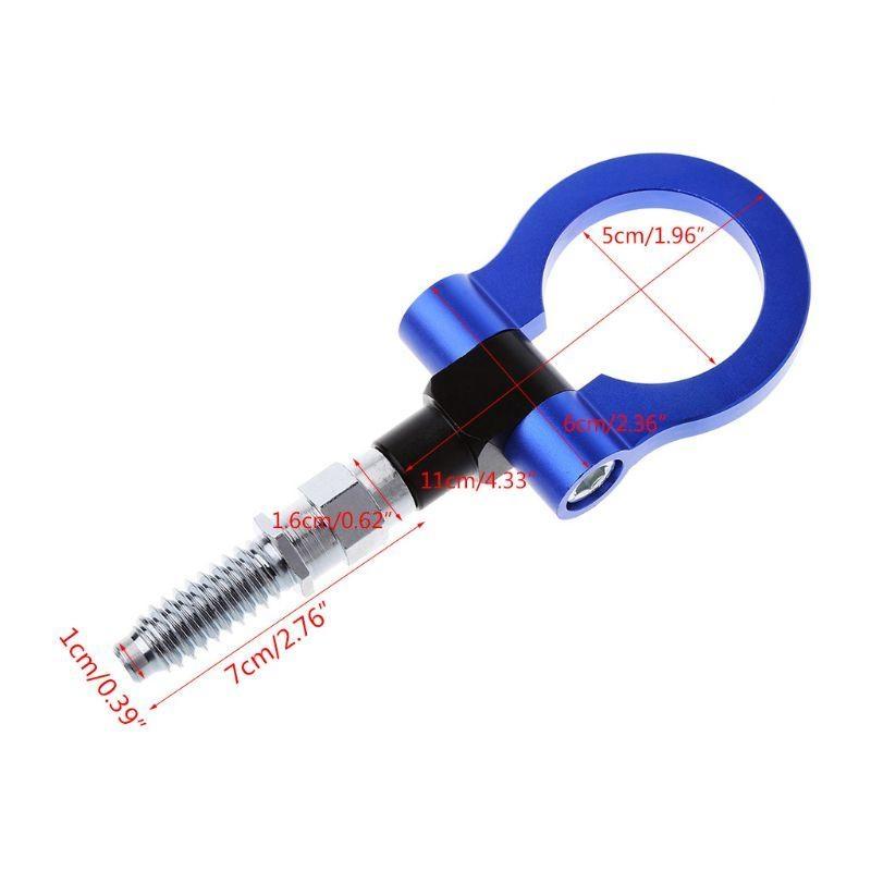 X7JF Aluminum Car Trailer Ring Towing Hook Bumper Traction Hook for E46 E81 E30