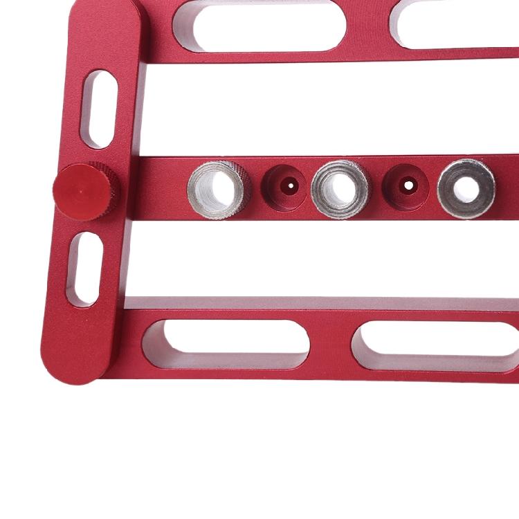 Woodworking 3-in-1 Dowel Hole Drilling Punching Locator Aluminum Alloy Tool