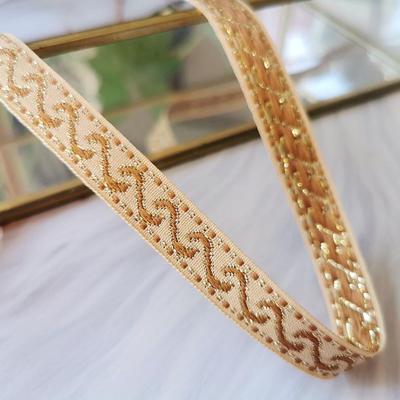 Misi Ethnic Embroidery Jacquard Ribbon for DIY Doll Clothing