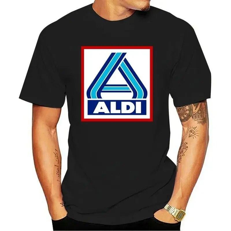 Modekleidung Aldi Print Damen T-Shirt Übergroßes T-Shirt Unisex-Kleidung 100 % Baumwolle Hochwertige klassische Top-T-Shirts Cartoon