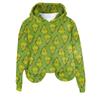 Women's Hooded Long Sleeve Christmas Printed Flannel Top Hooded Sweatshirt