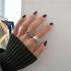 Minimalist Open Ring with Misaligned Lines - Women's Index Finger Jewelry In Japanese and Korean Style