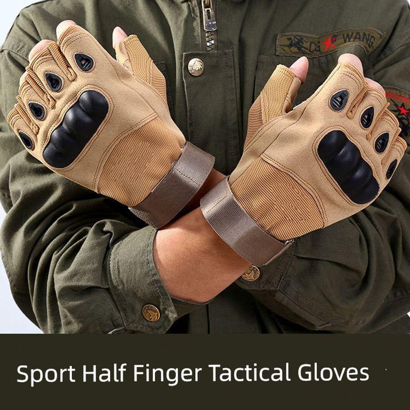 Tactical Gloves Full Finger All Year Round Outdoor Hiking Sports Fitness Touch Screen Non Slip Abrasion Resistant Fighting Cycling Training Gloves
