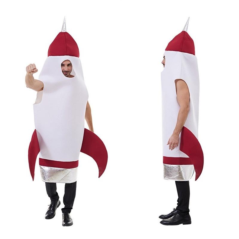 Jumpsuit Rocket Costume Adults Bodysuit Halloween Cosplay Space Outfit Unisex