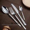 7-piece Set Cutlery Set Stainless Steel Knife Fork Spoon Tableware Flatware Set Festival Kitchen Dinnerware Gift Dinnerware Set