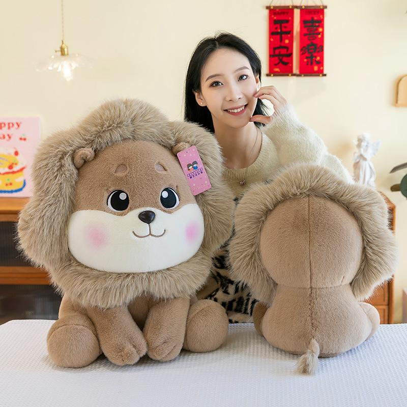 Cute and Adorable Little Lion Plush Toy Children's Sleeping Comfort Pillow Doll