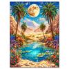 Cactus Sailboat Sunset 5D DIY Diamond Painting Kit Landscape Full Diamond Mosaic Cross Stitch Kit Room Decoration Gift