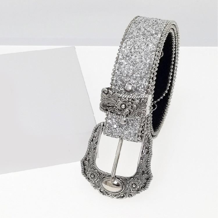  Girl Waistbelt Women Decorative Belt for Pants Skirt Fashion Shimmering Belt Subculture Belt Elegant Sequined Belt