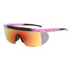 Hit Large-area Outdoor Sports Sunglasses with Multi-color Silicone Nose Pad Real Film UV Protection 19103