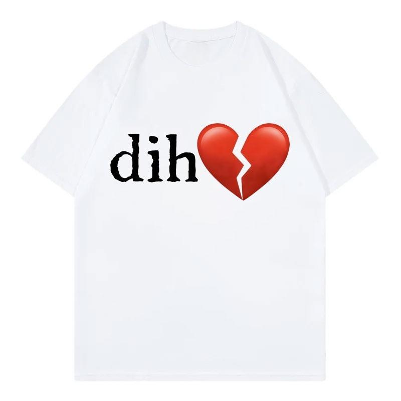 Funny Dih Meme T-shirt Men Women Clothing High Street Fashion Trend Short Sleeve T-shirts Summer Casual Loose Cotton T Shirts