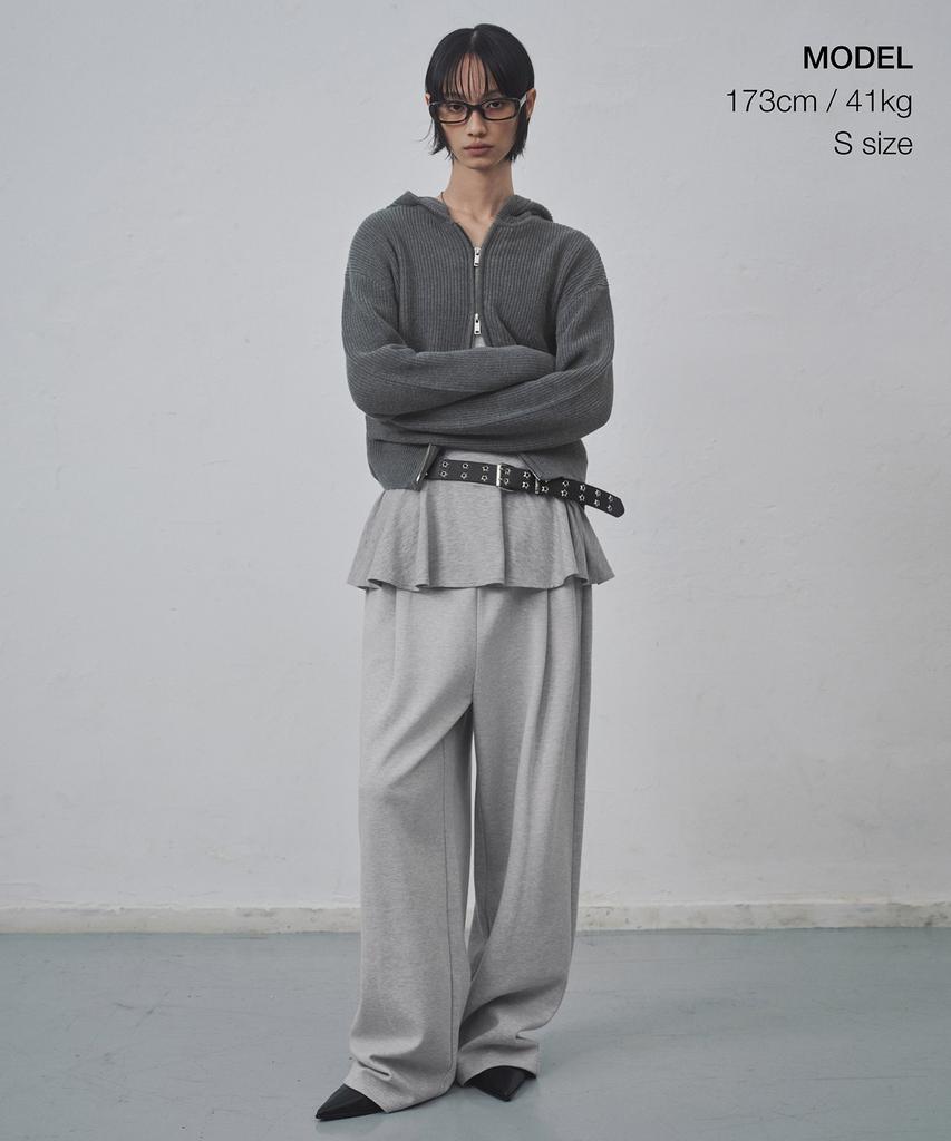 MUSINSA STANDARD WOMAN Women'S Double Knit Balloon Sweatpants [Medium Grey]