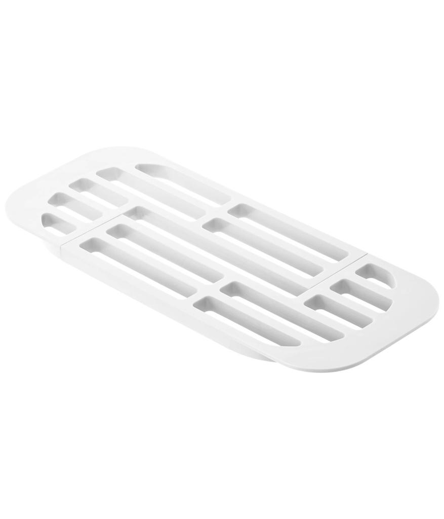 Yamazaki Jitsugyo Extendable Dish Drying Rack, White, Approx. W44-61 x D17.5 x H1.6cm, Tower Extendable Dish Drying Rack, Dish Drainer, 2873