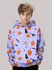 Jungen Kleidung Lustiger Terror Kürbis Langarm Kapuzenpullover Kind Cartoon Halloween Dünnes Sweatshirt Oberteile Halloween Geschenk für Jungen Mädchen