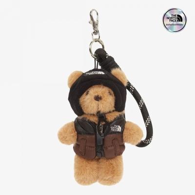 Bear Keyring Nuptse Vest Brown