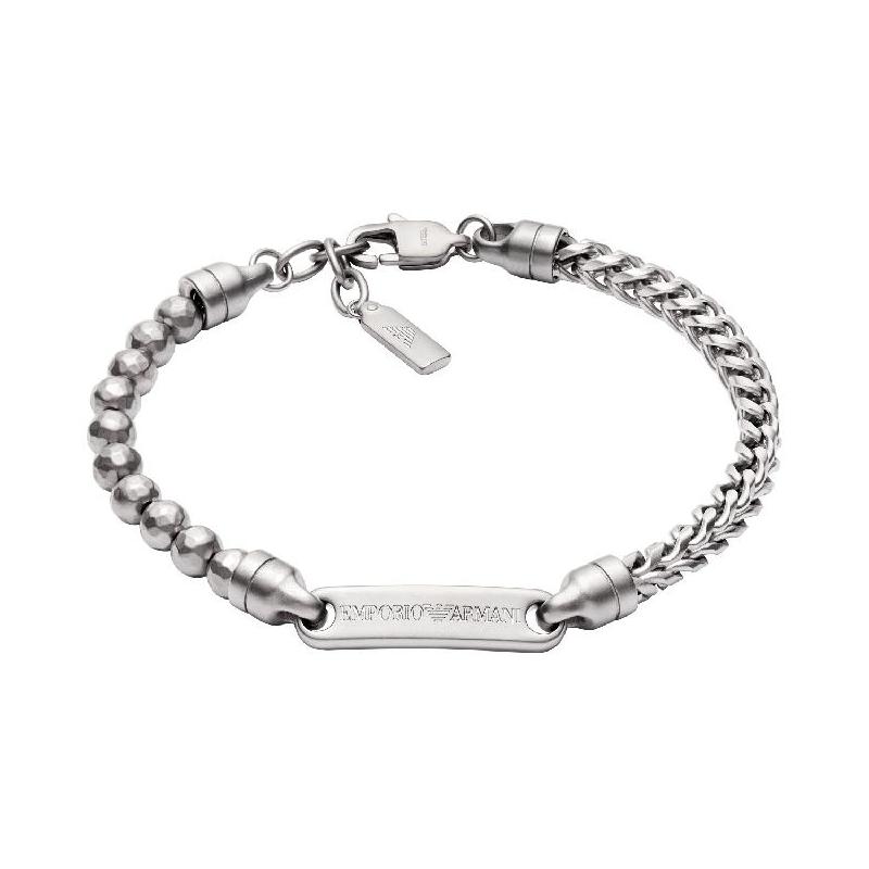 Emporio Armani  original design stainless steel bracelet men s silver EGS3181040 серебряный