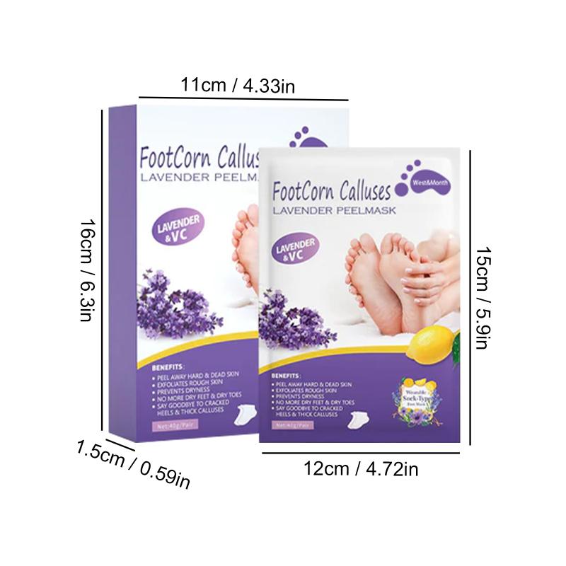 Lavender Foot Mask Powerfully Exfoliate And Remove Dead Skin, Foot Mask For Dry Cracked Feet