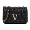 Barocco Buchstabe V Hardware Signaturmuster Bedrucktes Futter Leder Schultertasche Damen Schultertasche Schwarz 2009817846014D2NTRTDNMOV