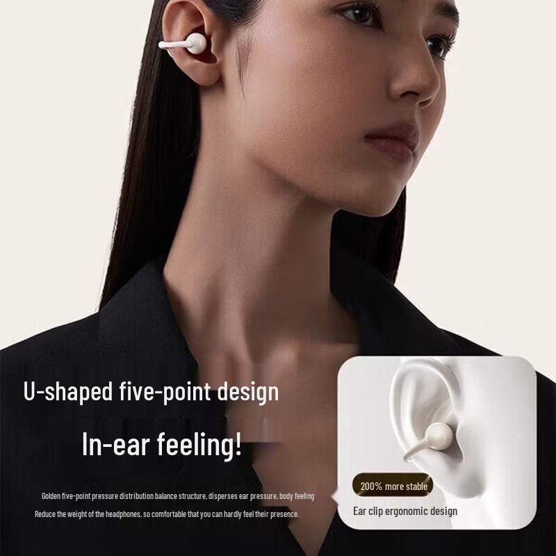 

Saina Z60S AI Bone Conduction Open Ear-Clip Wireless Headset