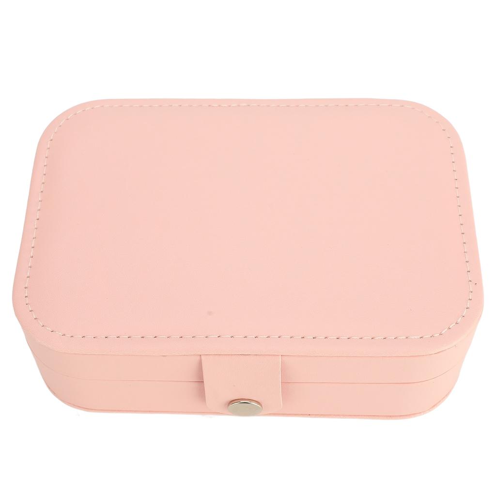 Travel Jewelry Box Portable Mini Jewelry Storage Box Double Layer PU Leather Jewelry Organizer for Earrings Rings