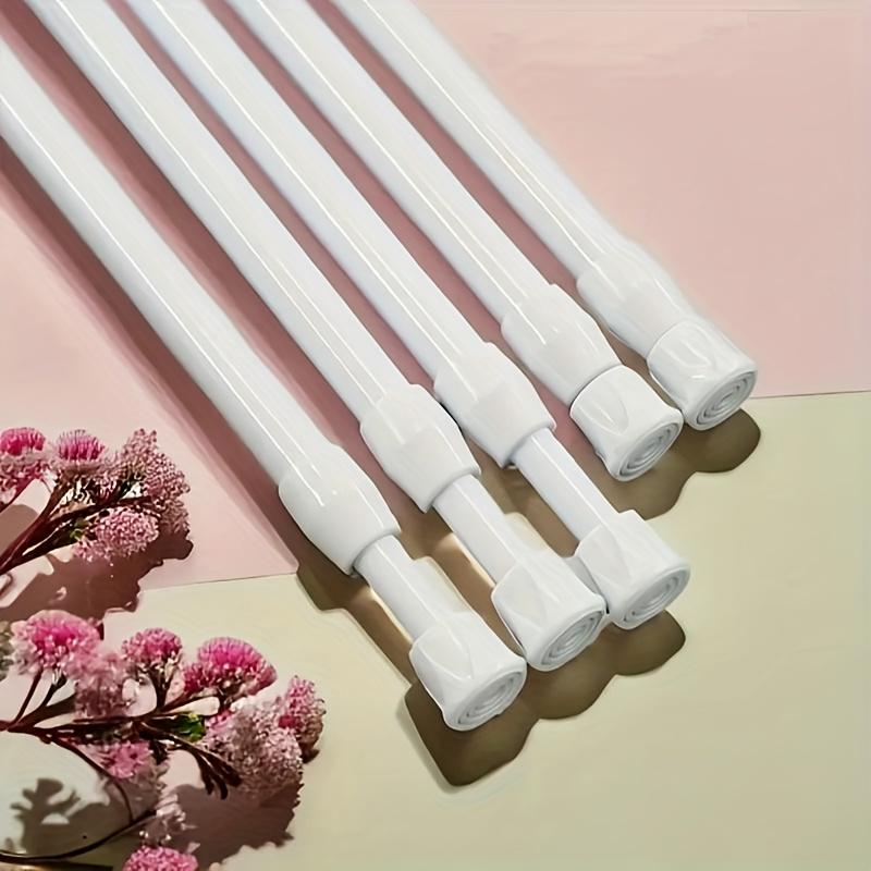 4pcs Modern Adjustable Spring Tension Rods - No-Drill Installation, Extendable for Curtains, Shower, Wardrobe, Window, Towel Rack - Home Accessories