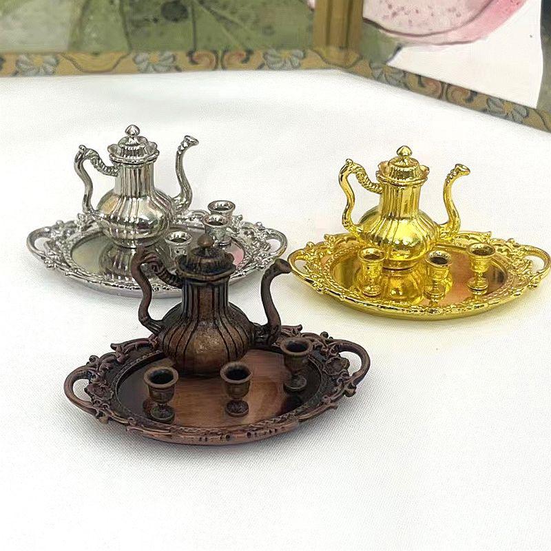 1 Set Diy Accessories Dollhouse Miniature Tableware Porcelain Simulation Mini Retro Tea Cup Set Playhouse Toys