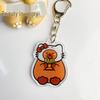 Double-Sided Acrylic Guinea Pig & Capybara Keychain – Cute, Funny Backpack Pendant, Small Gift